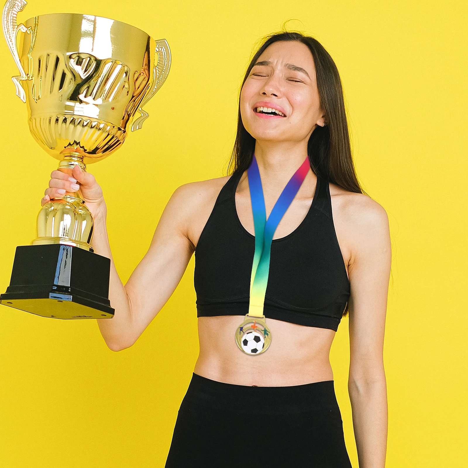 

6Pcs Hollow-Out Soccer Medals Zinc Alloy Football Awards Metal Sports Day Winner Prizes for Kids Football Awards