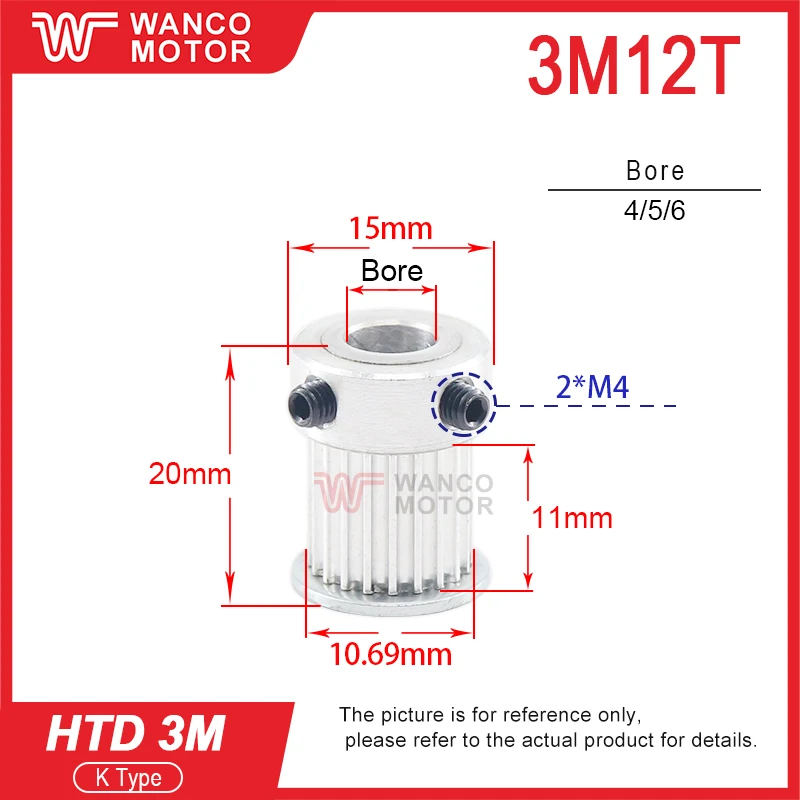HTD 3M Synchronous Wheel 3M Belt Pulley 12Teeth 18Teeth 24Teeth HTD3M 12T 14T 15T 16T 18T 20T 22T 24T HTD3M Timing Pulley