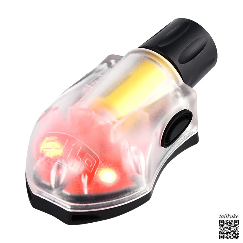 

Snail Signal Light Recognition Light IR Red Green Flashing Velcro Helmet Light