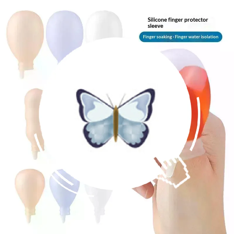 Waterproof Silicone Finger And Toe Nail Covers For Shower Wound Protection