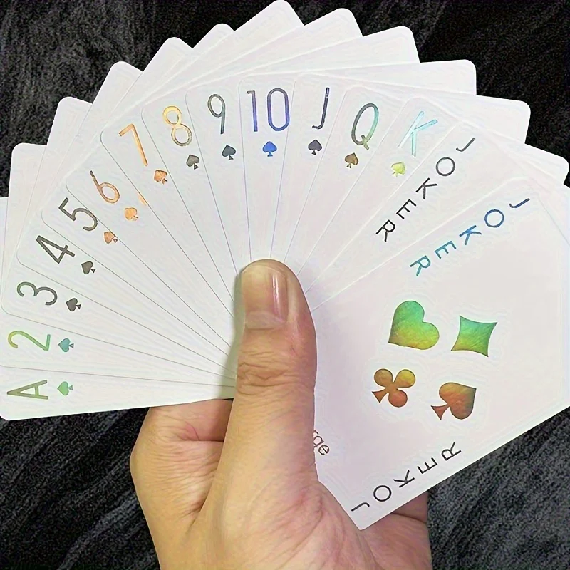 Luminous poker set, suitable for parties, Halloween and Christmas gifts, durable paper, family entertainment and gaming nights
