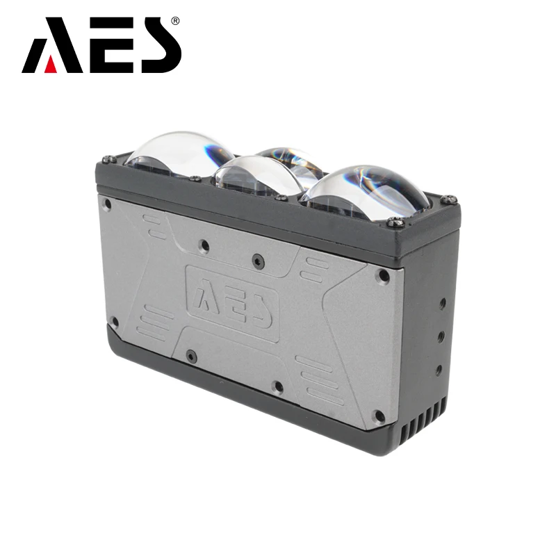 AES 2026 Car Grille Light NV-8 Triple Laser Auxiliary Light Double Low Beam Tri…