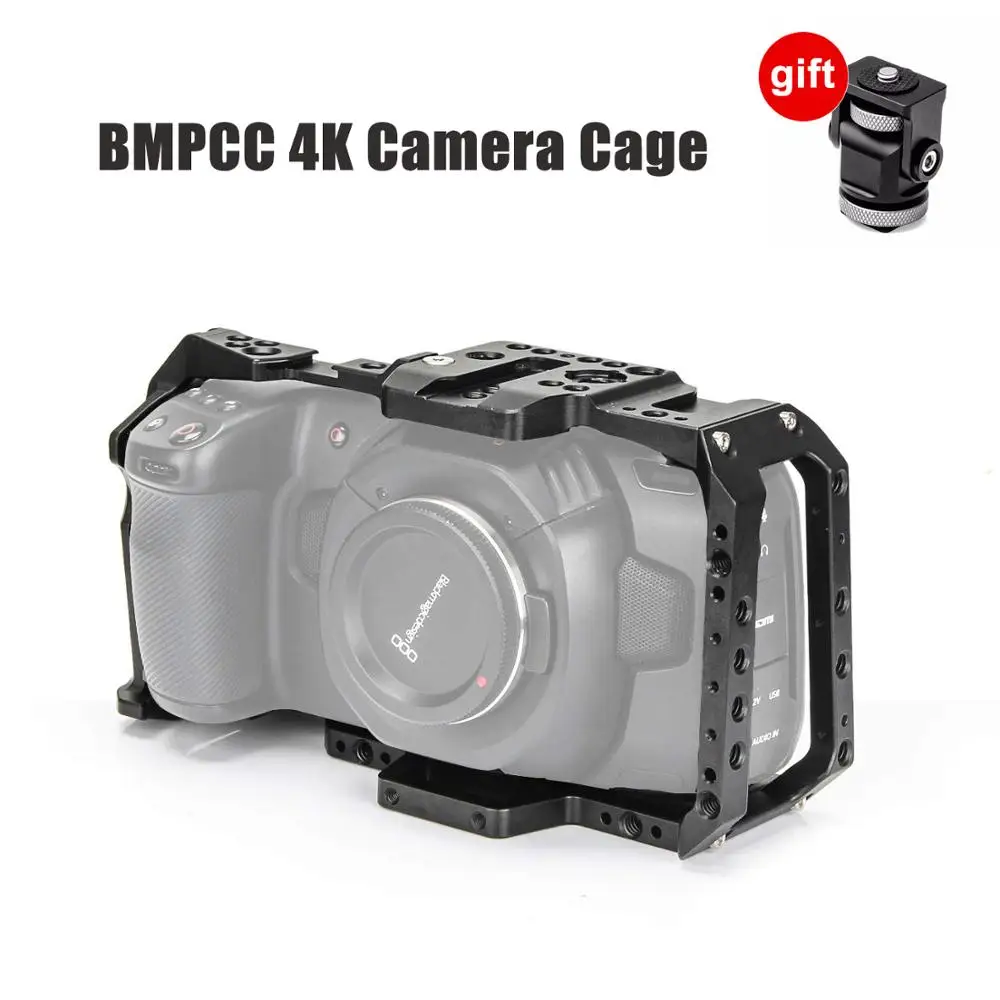 

BMPCC 4K Camera Cage 1/4'' 3/8'' Screw NATO Rail Thread for Blackmagic Pocket Cinema Camera BMPCC 4K Video Camera Cage