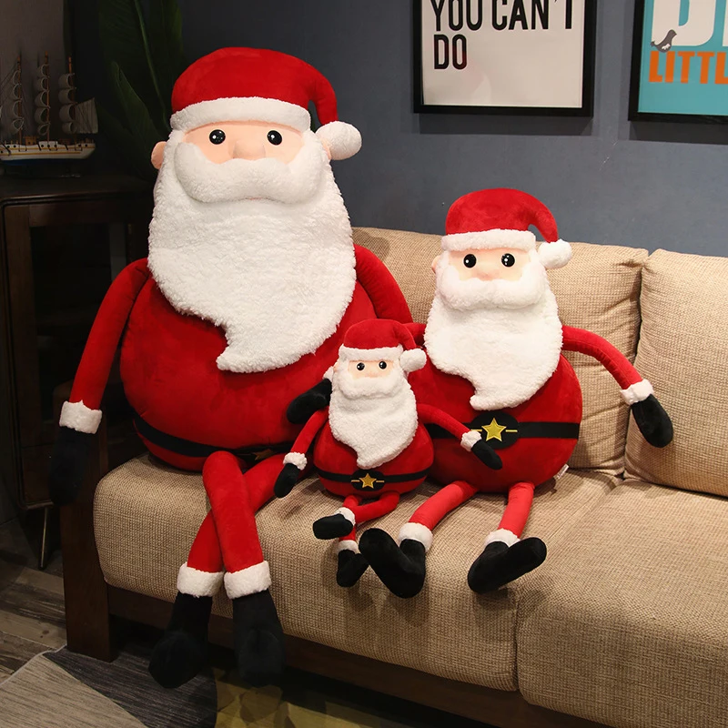 

Long-Legged Santa Plush Toy for Kids – Soft Cuddly Christmas Throwing Pillow Decor & Perfect Birthday Gift for Children Ages