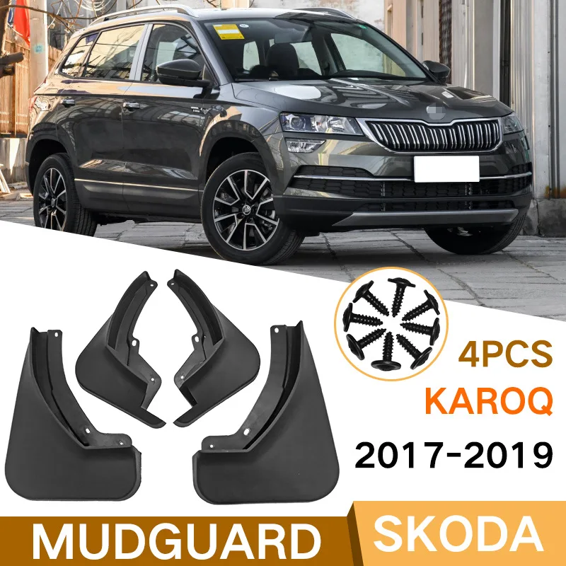 

4pcs /set Car Tire Anti-Mud flaps For Skoda Karoq 2017 2018 2019 2020 2021 Mudguards Mudflaps Splash Guards Fenders Accessories