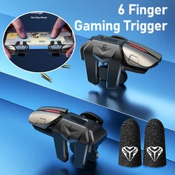G21 Mobile Phone Game Trigger Gamepad Joystick 6-Finger Aim Shooting L1 R1 Key Button Game Fingertips For PUBG Game Controller