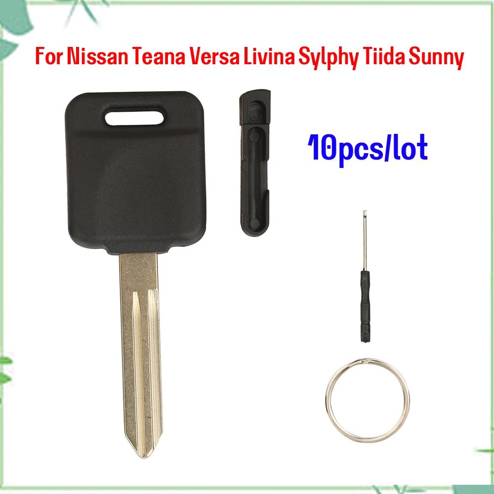 Jingyuqin New 10ps/lot Transponder Key Shell For Nissan Teana Versa Livina Sylphy Tiida Sunny March X-trail 4D-60 2001 2002 2003