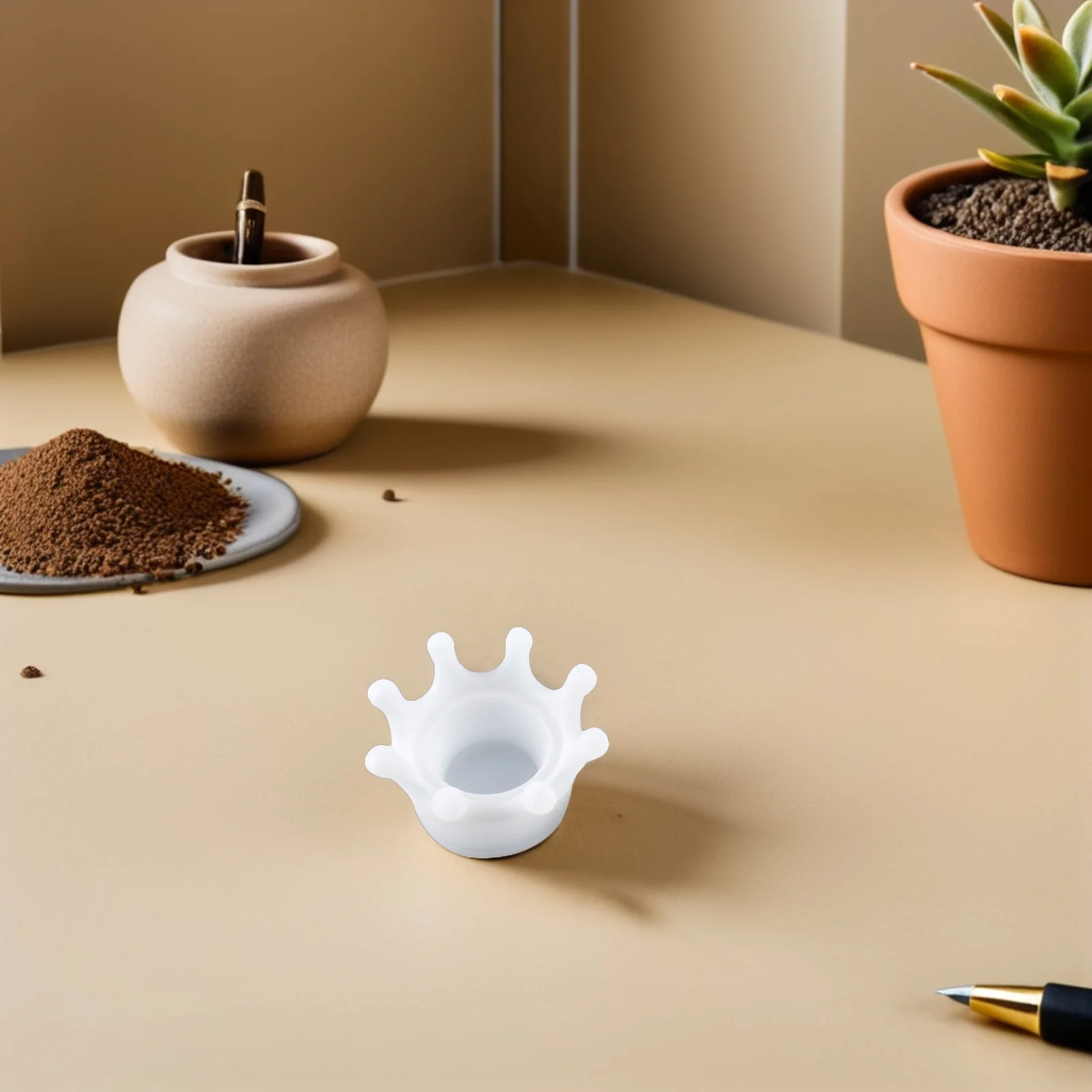 1 مجموعة تاج صندوق تخزين قالب من السيليكون قابلة لإعادة الاستخدام السلس سهلة Demolding DIY بها بنفسك حامل الصندوق مجوهرات قوالب الصب الراتنج الحرفية #1