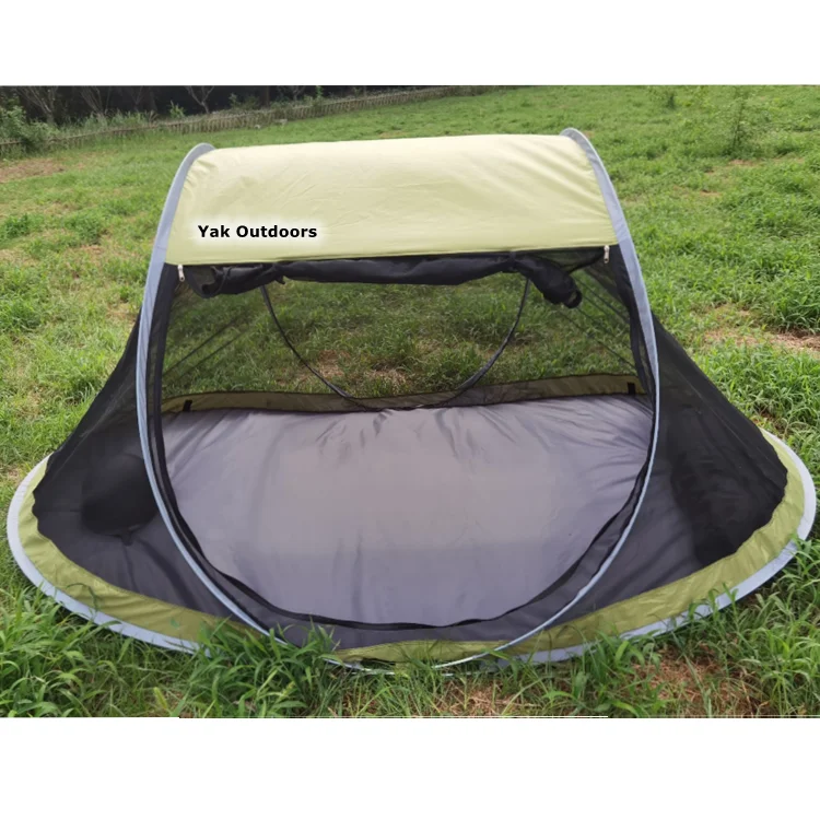 Yak Outdoors YKC005 Small One-Bedroom Outdoor Camping Tent 2-Person Automatic Popup Design Quick-Open 190T Polyester Fiberglass