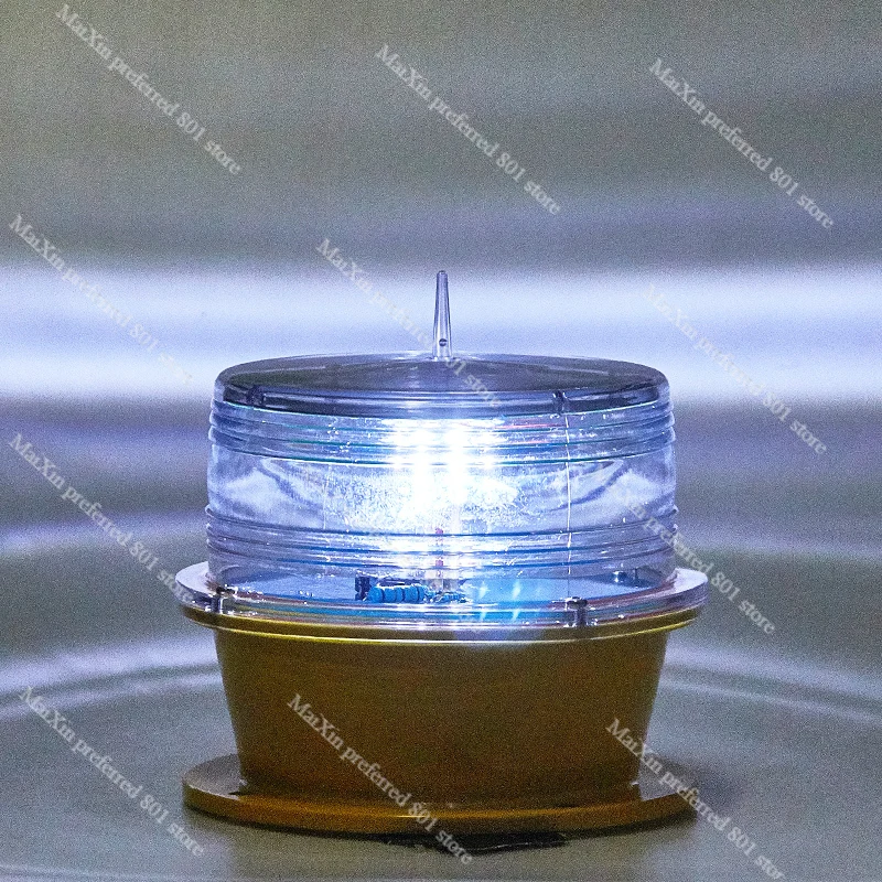 Marine Solar Navigation Beacon Light Always on, Always on, Safety Warning Light, Aviation Channel Obstruction Light