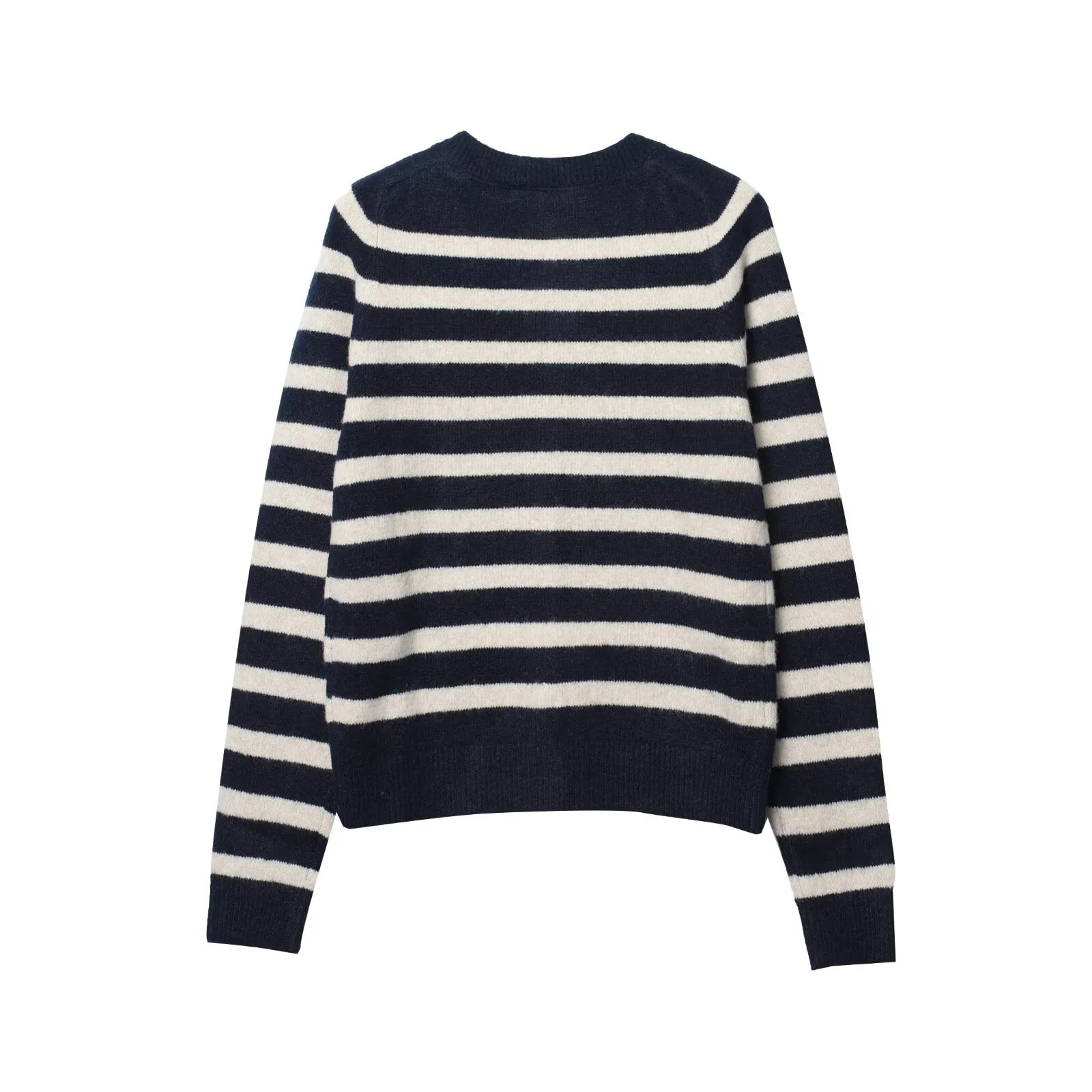 سترة نسائية مخططة للخريف كاجوال عصرية متعددة الاستخدامات برقبة دائرية سترة فضفاضة للاستخدام اليومي بأكمام طويلة #6