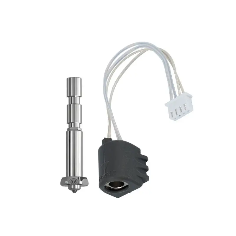 1pc Anycubic Kobra3 Max ceramic hot end heating block component K3M integrated hardened steel nozzle extrusion head