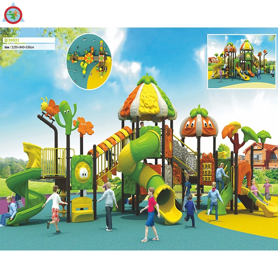 Jinmiqi Factory Unique Design  Kids Outdoor Playground Equipment Big Children Amusement Park Plastic Slide Play Set Manufacturer