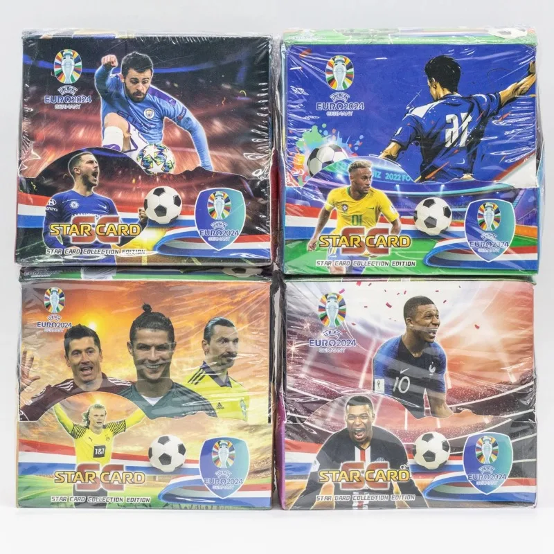 FIFA 2024 Football Star Cards Pure Soccer Limited Trading Card Flash Shining Card TCG Board Game Fans Collection Kids Gifts