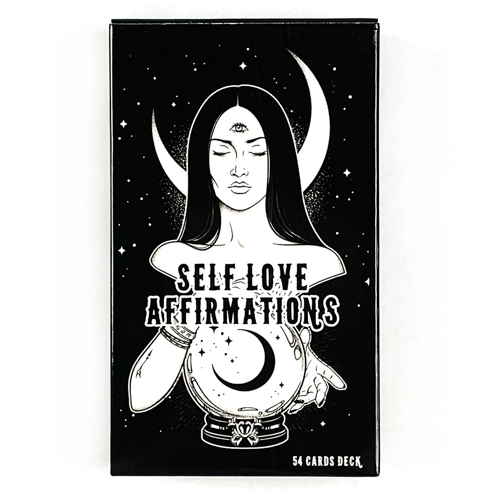 Cartes Oracle d'affirmations positives pour l'amour-propre, 54 cartes de guidance spirituelle, jeu de cartes de méditation et de divination pour la guérison