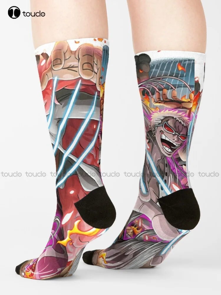 Doflamingo Anime, Manga One Piece Socks Boys Football Socks Personalized Custom Unisex Adult Teen Youth Socks 360° Digital Print