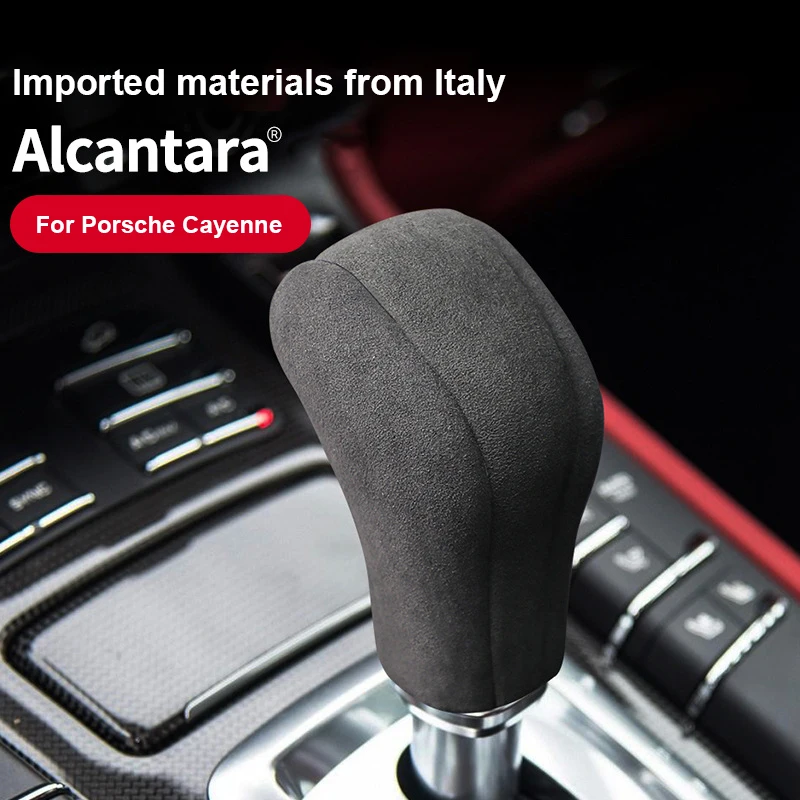 

For Porsche Cayenne 2011 2012 2013-2017 Car Gear Shift Cover Sticker Interior Trim Decoration Italy Suede Wrap Auto Accessories