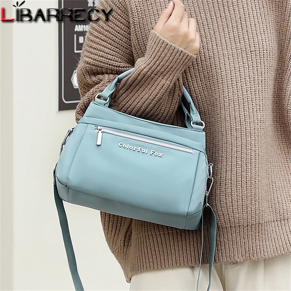 Women\'s Waterproof Nylon Crossbody Bag Ladies Luxury Designer Solid Color Handbags and Purse Female Casual Shoulder Pillow Bags