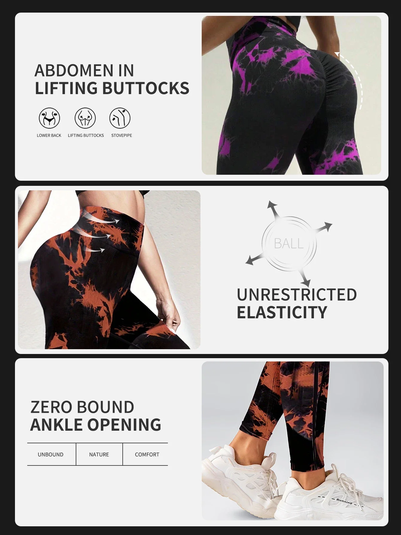 جديد التعادل مصبوغ زهرة مجزأة اليوغا السراويل امتصاص العرق عالية الخصر ضيق صالح رفع الورك سراويل رياضية تشغيل السراويل الرياضية