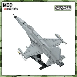 America Military Series MOC Building Blocks F-5A Fighter Flighter Assembly Model Technology Bricks Children's Birthday Toy Gifts