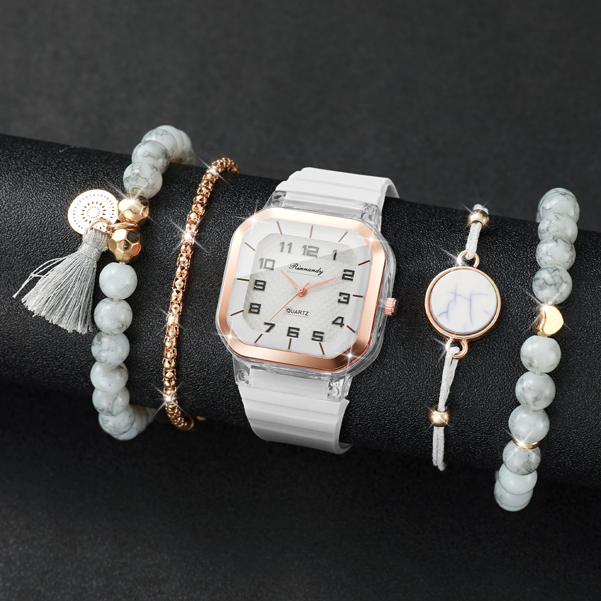 5 SZTUK Modny Zegarek Damski z – Silicone Band Women recenzja i cena
