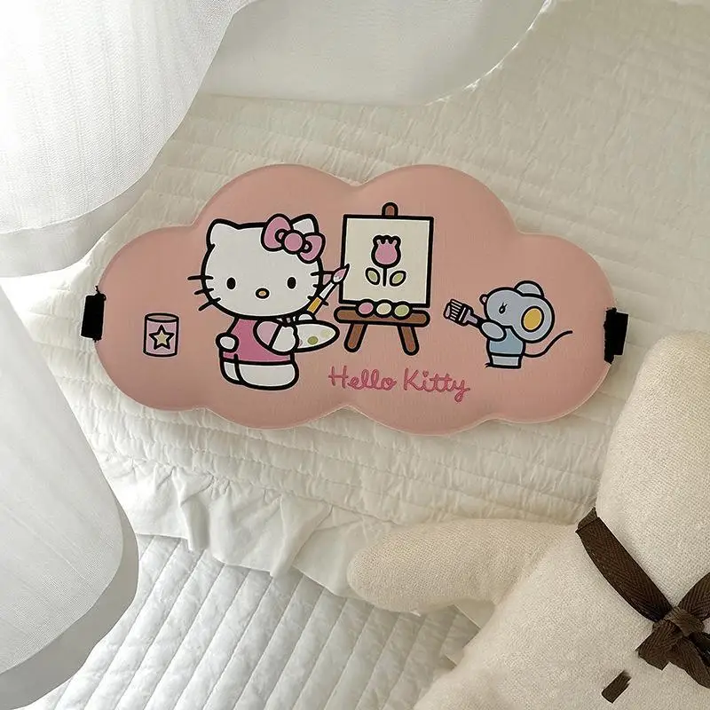 Super Soft Sanrios Eye Mask Cloud Shaped Hello Kitty Melody Kuromi Memory Cotton Lunch Sleep Light Blocking Cutes Eye Mask Gifts