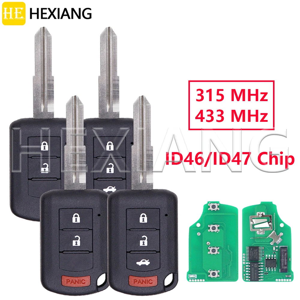 

HE 315 433MHz ID46 ID47 Chip Car Remote Control Key For Mitsubishi Lancer Outlander EX Galant Mirage Grandis Pajero Eclipse ASX