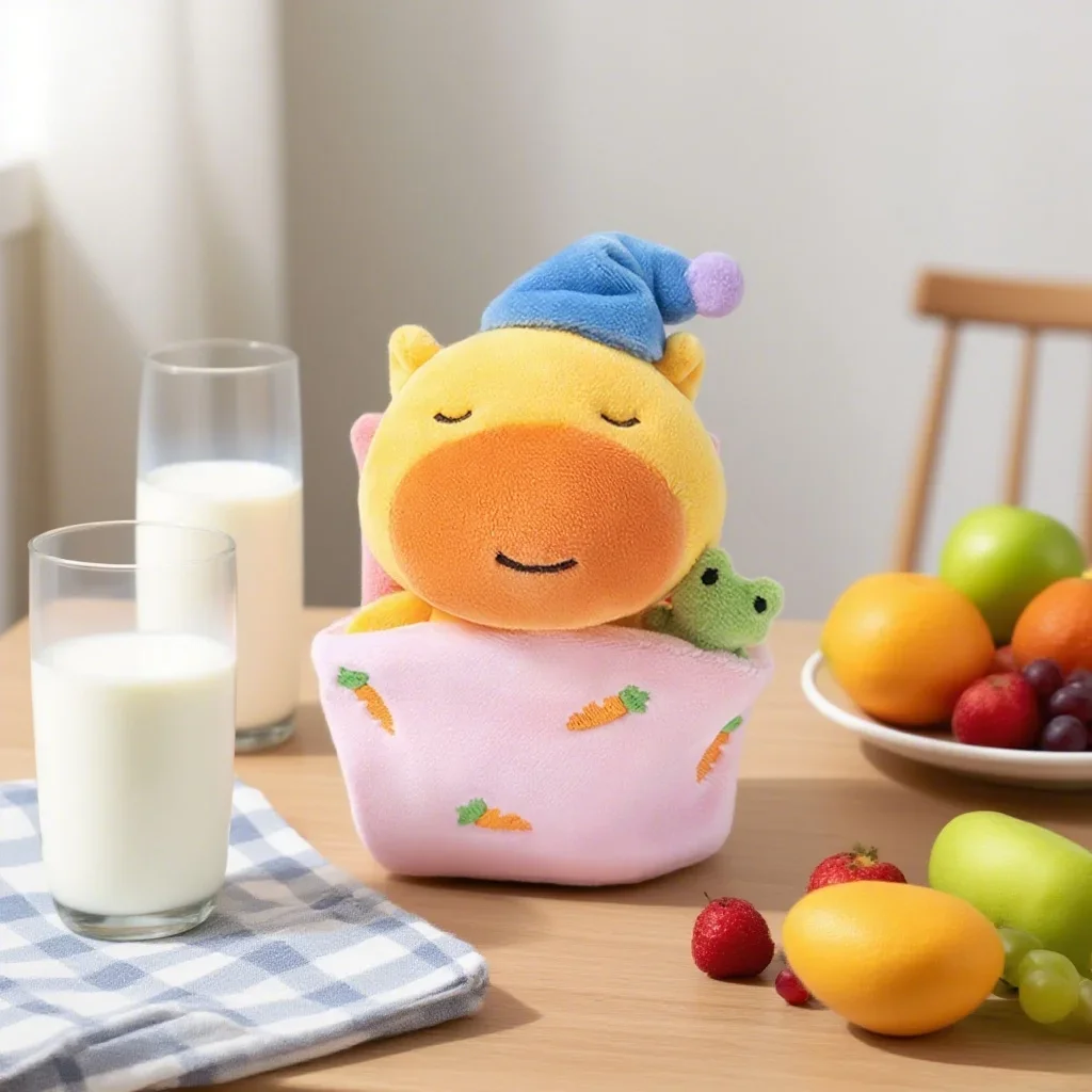 

10CM Good Night Lovely LuLu Capybara Plush Toys Delicate Cute Cartoon Pajamas Capybala Pendants Funny Desktop Pets Kids Gift