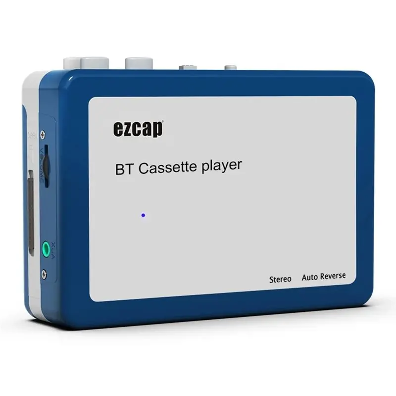 Ezcap Bluetooth Tape Player, Cassette Player Headphone/Speaker Output, Portable Walkman Design