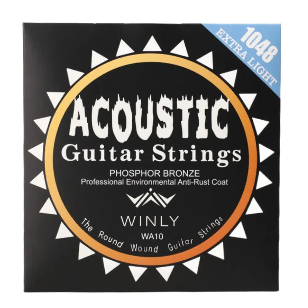 Acoustic Guitar Strings Steel Core Light Acoustic Strings Phosphor Bronze Coating Guitar Strings for Guitar Professionals