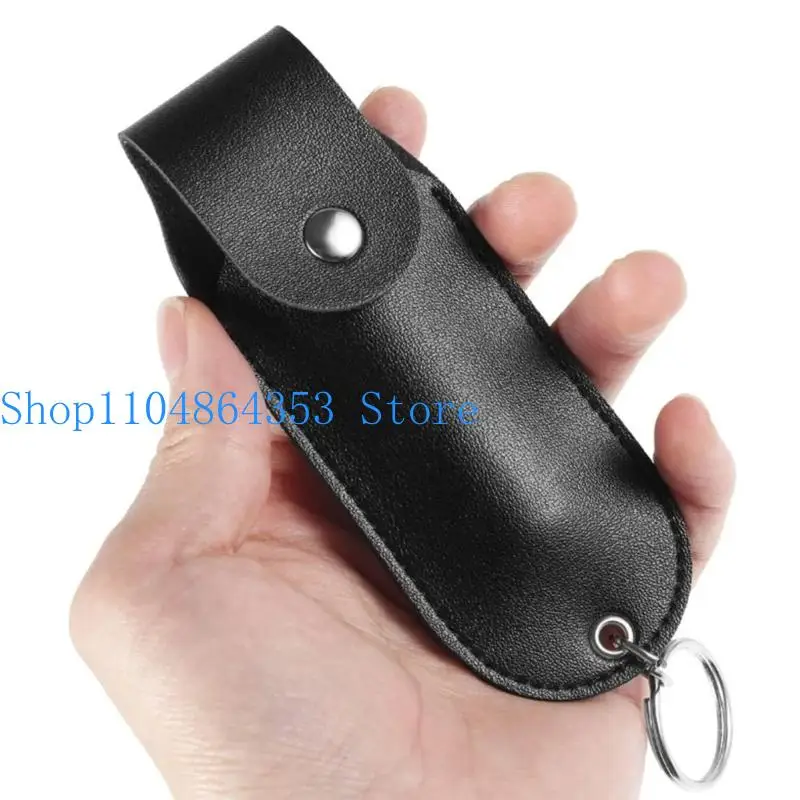 652F Protective Sprays Holder Compact Keychain Mount PU Leather Case Charm
