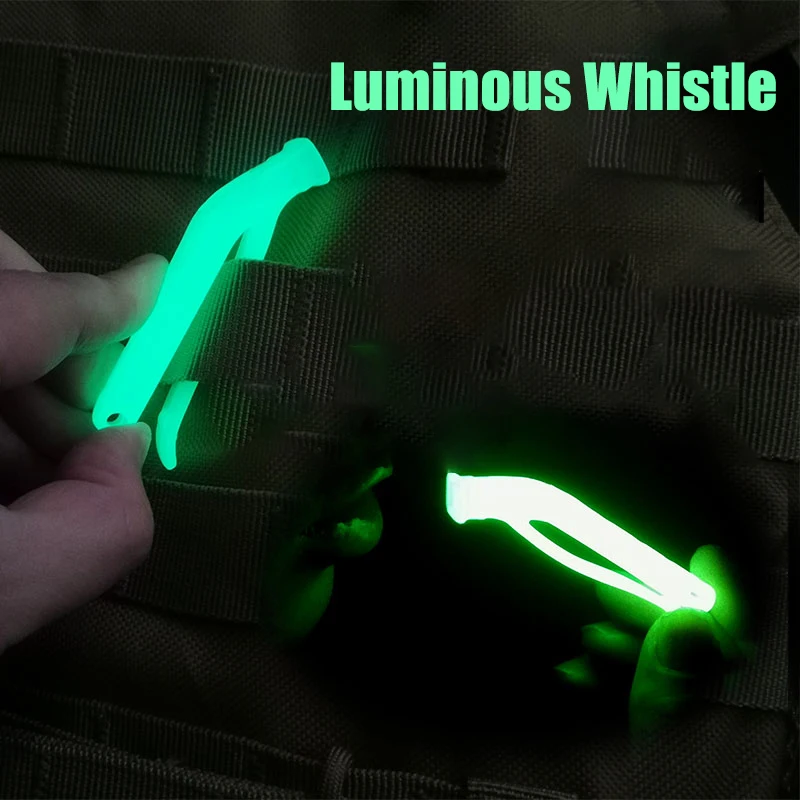 Luminous Whistle Ultra-high Decibel Outdoor Survival Diving Buzzer EDC Pendant Tactical Camping Equipment 132db