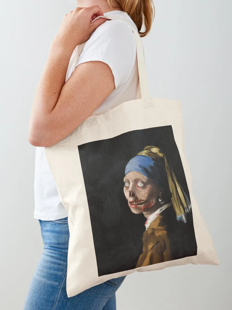 The Girl with the Pearlz Earringz Tote Bag canvas tote bag sac pour femme Canvas Tote Bag