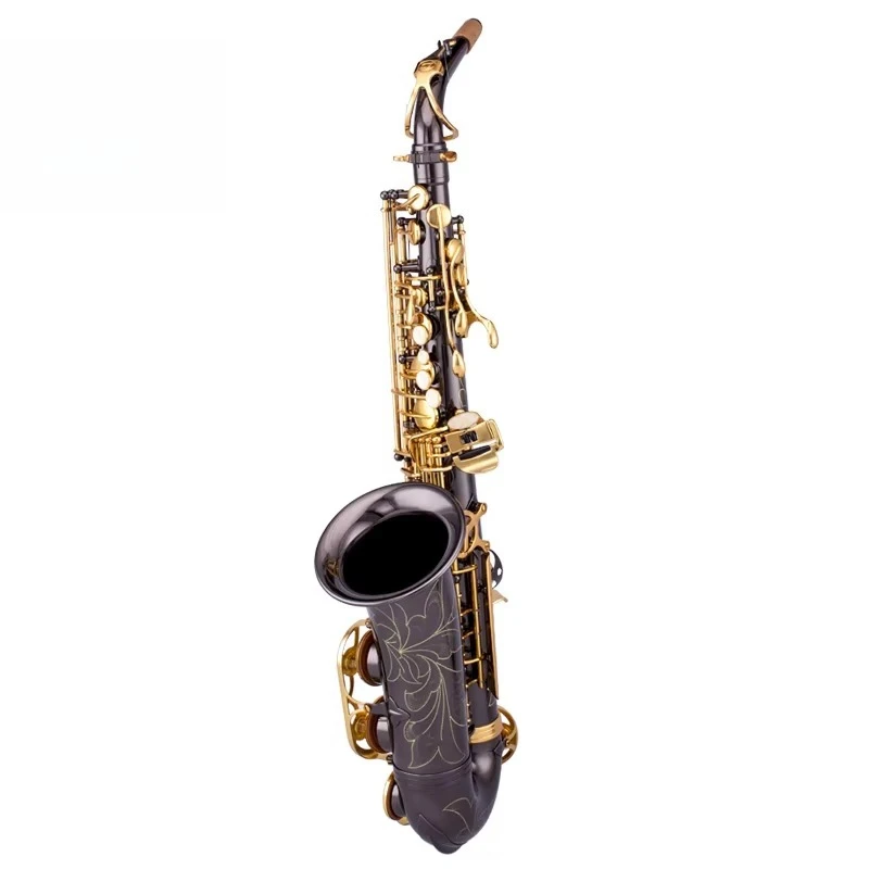 Double Color Black Nickel Finish and Gold Lacquer Keys Beautiful High Level Saxophone Alto Saxophone Tone Eb Good Quality