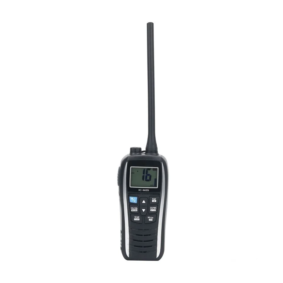 IC-M25 5W Radio marina portátil VHF LCD de mano ligero impermeable