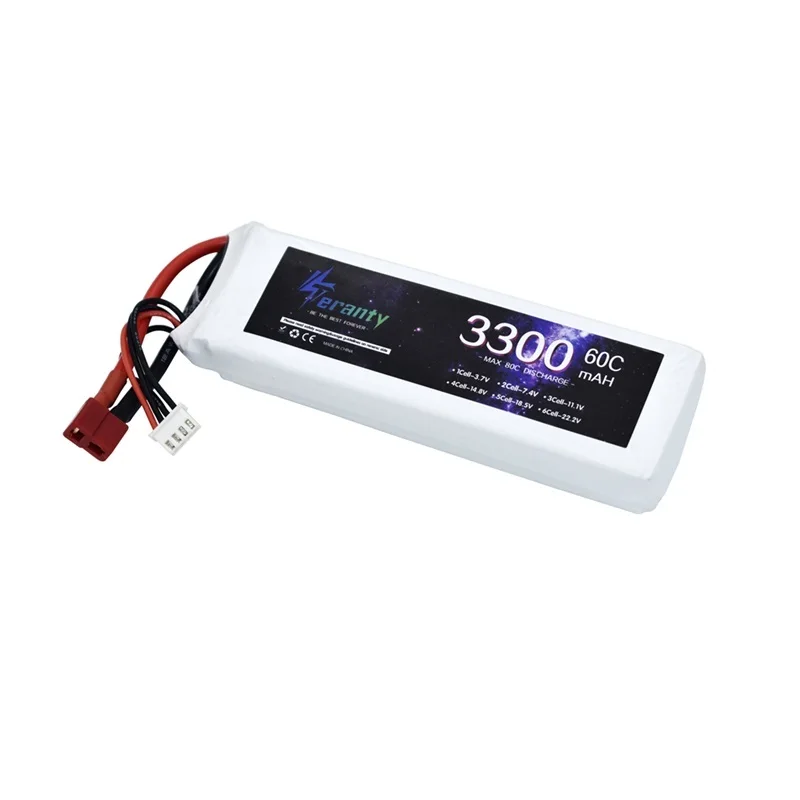 3s 3300mAh 11.1V 60C LiPo Battery For RC Helicopter Aircraft Quadcopter Cars Airplane 11.1V 3S Battery With T JST XT30 XT60 Plug