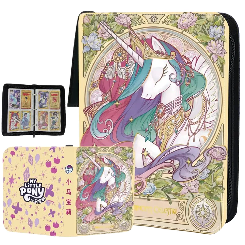 อัลบั้มใส่การ์ด My Little Pony 400 ช่อง แบบซิป น่ารัก ทันสมัย ของเล่นสำหรับเด็ก ของขวัญสุดหรู