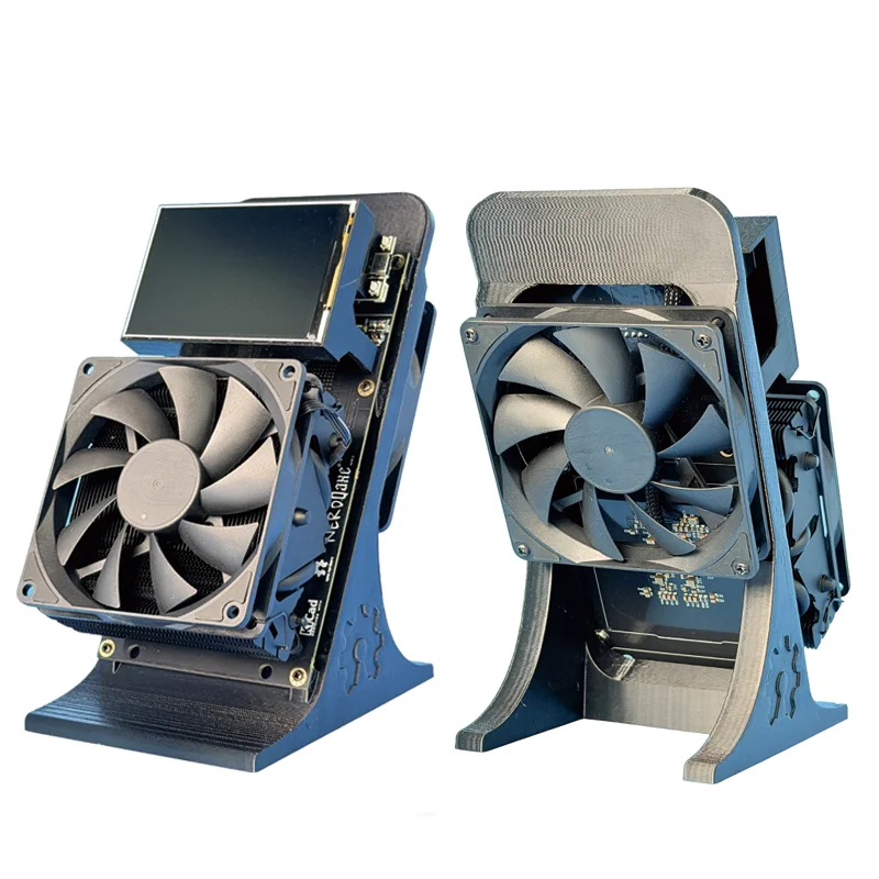 NerdQaxe++ 6T Home Bitcion Miner Low Power Silent Cooling Mining Machine With 3.5 Inch Display Low Temperature Easy Setup