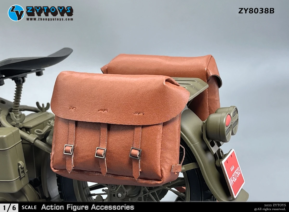 WW2-レザーツールキット,兵士モデル,アクションフィギュア,アクセサリー,スケール1:6,1セットの軍用オートバイバッグ