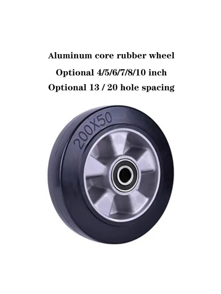 

1 Pc 7 Inch Two Hands Trolley Wheel Chair Rubber Wheel Silent Rubber Belt Heavy Duty 5/6/7/8/10 Inch Roller Universal Wheel