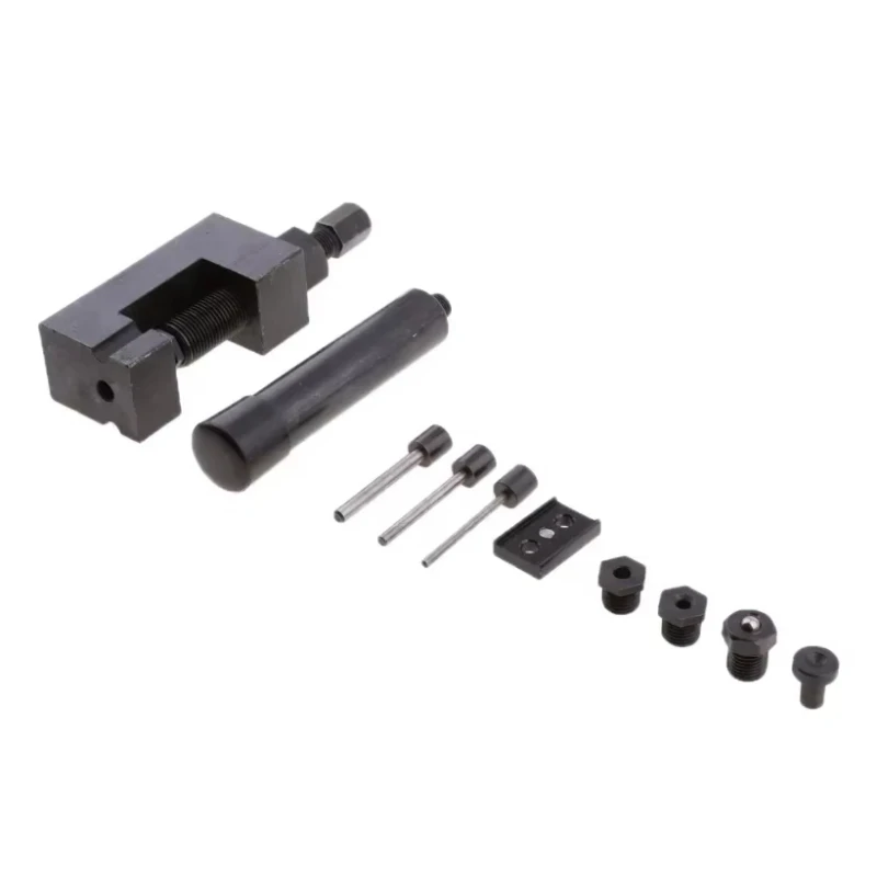 

Motorcycle 4 Pins Chain Cutter Breaker Splitter Riveting Tool Rivet Repair Set for Chain 415/420/428/520/525/530/630 Motorbike