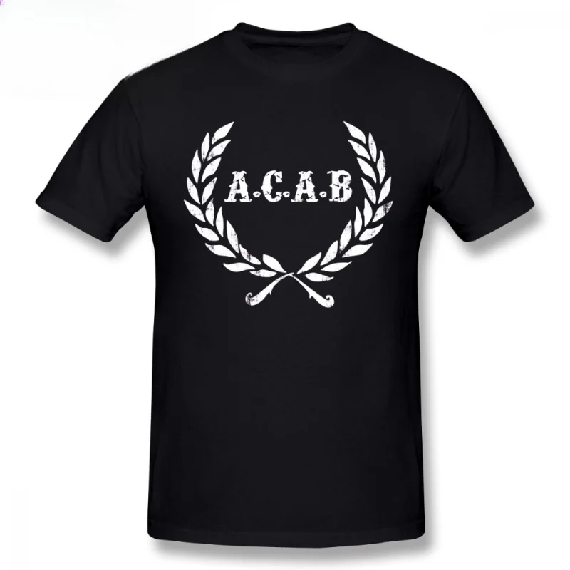 Harajuku fashion  Acab A C A B Football ACAB Soccer Unisex T-Shirt Men Print Tee Shirt Cotton Funny Short Sleeve Beach Tshirt