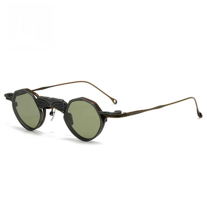 Belight Optical Clip On Eyeglasses Sunglasses Titanium Round Vintage Retro Women Men Optical Frame RG0318JM