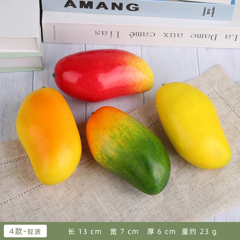 Realistische mango's voor restaurant tafeldecoratie decoratieve faux fruit voor supermarkt fotografie rekwisieten 4 stk/partij