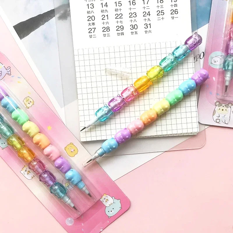 Cute Cartoon Mechanical Pencils Kawaii HB Non Sharpening Pencils Students Writing Tools Japanese Stationery Kids Gift Office