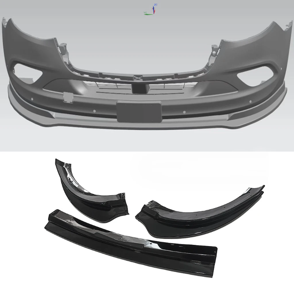 Front Bumper Lip Spoiler Splitters Body Kit Aprons Cover Guard Trim For Mercedes Benz Sprinter W907 2019 2020 2021 2022 2023