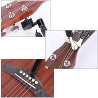 3 In 1 Guitar String Winder High Leverage Handle Metal & ABS Replace Strings 1-String Winder Feature 2-Stringer Cutter