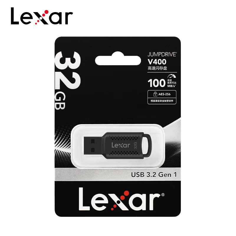 محرك فلاش USB Lexar 32 جيجابايت 64 جيجابايت JUMPDRIVE V400 USB 3.2 محرك القلم الأصلي بندريف البلاستيك U القرص ما يصل إلى 100 ميجابايت/ثانية ذاكرة U Stick