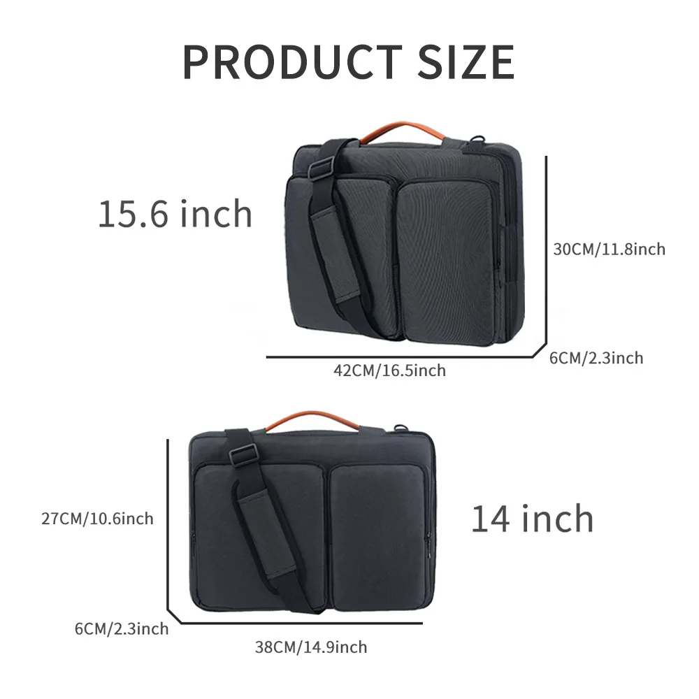 Bolsa de ombro protetora para laptop 360 para 13 14 15 16 polegadas MacBook Air/Pro Business Notebook maleta para ASUS HP ThinkPad