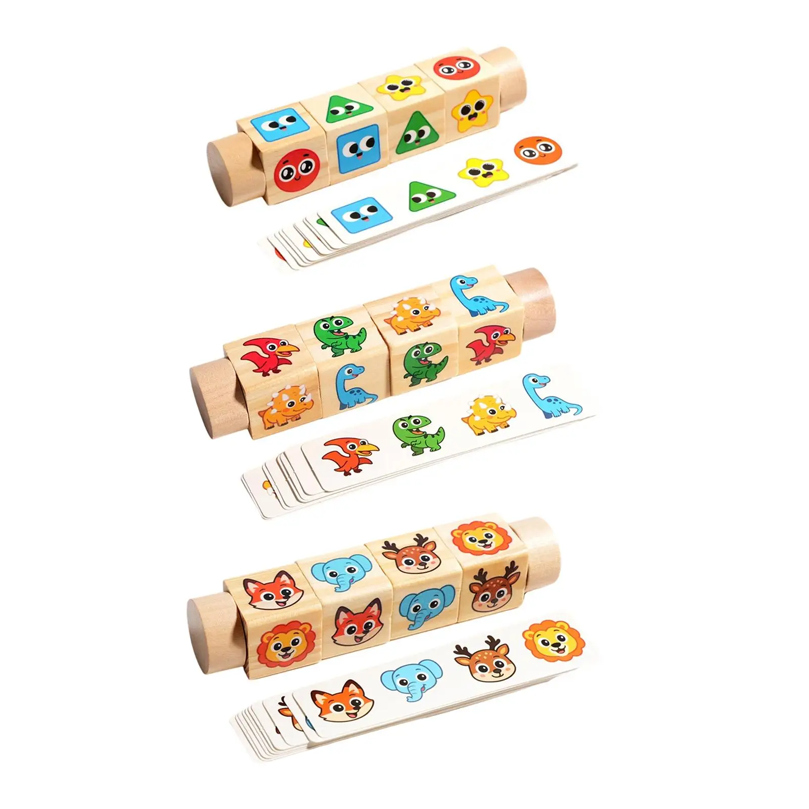 ألغاز المكعبات المطابقة، مكعبات بناء دوران، ألعاب تعليمية لعبة لوحية للأولاد والبنات #2